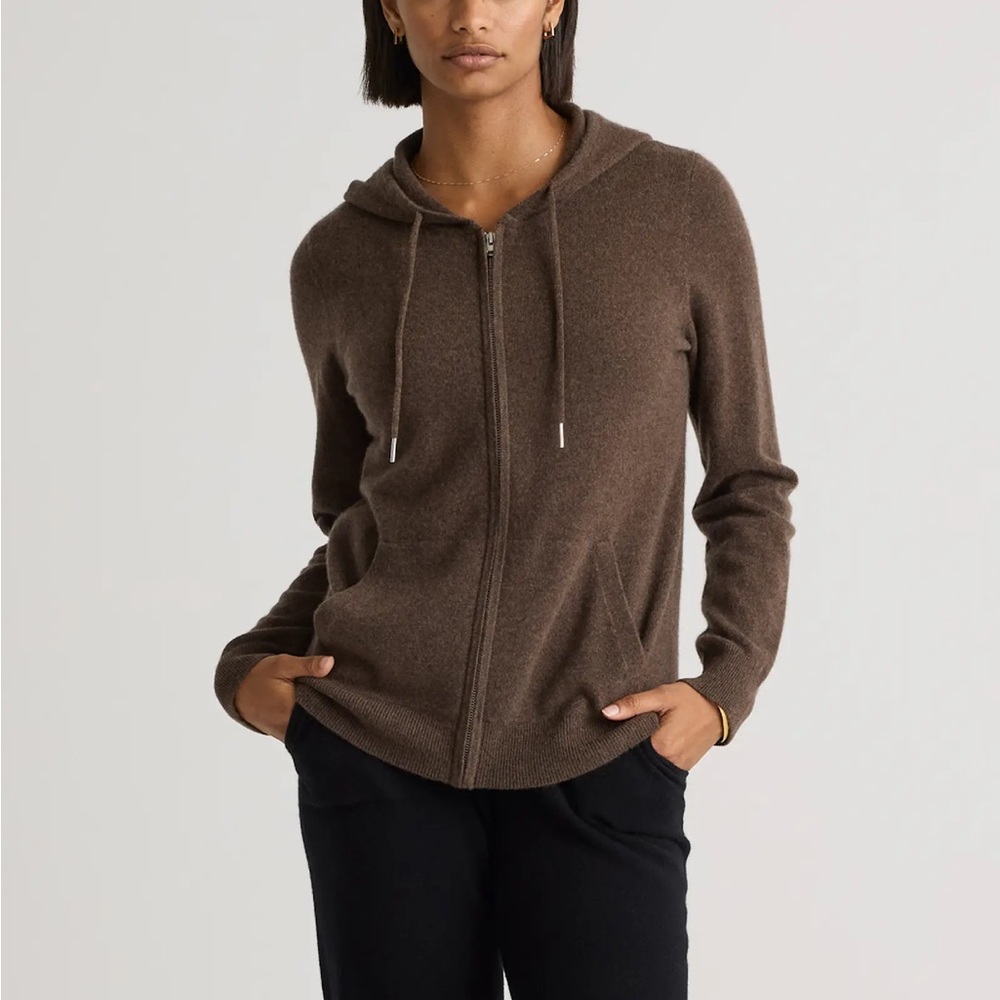 NWT Quince Cashmere Full Zip Hoodie size small